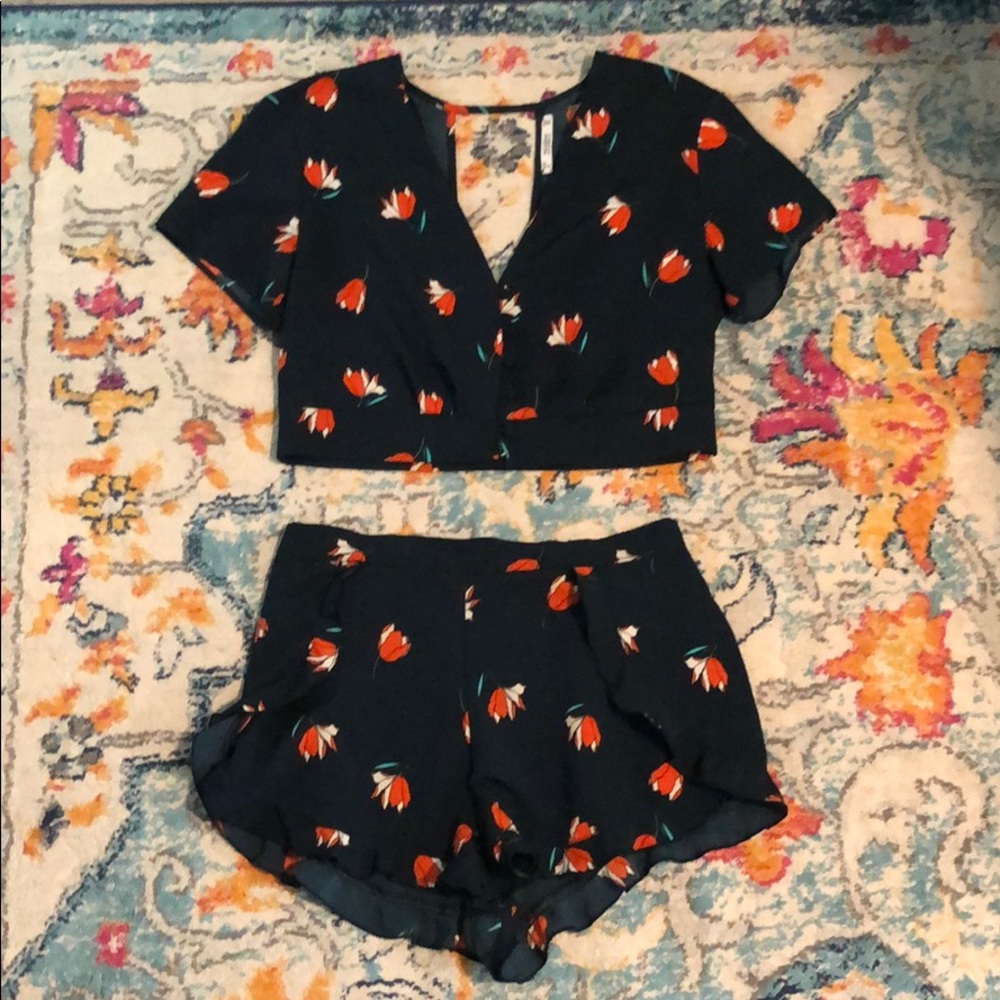 Pull&Bear Floral Printed Matching Set